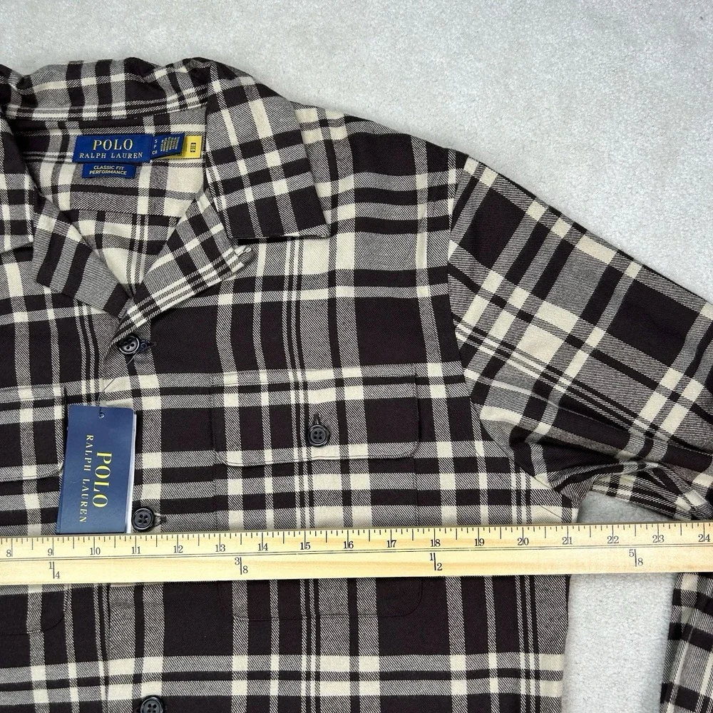 Polo Ralph Lauren Button Up Overshirt Mens S Brushed Twill Camp Loop Performance